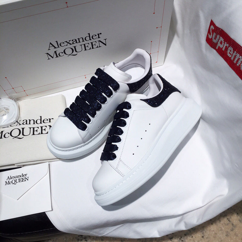 Alexander McQueen crisp white luxury sneakers view 7 cushioned comfort fit