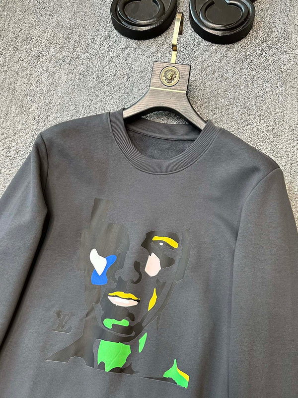 Front view of Louis Vuitton luxury clothing with tailored silhouette