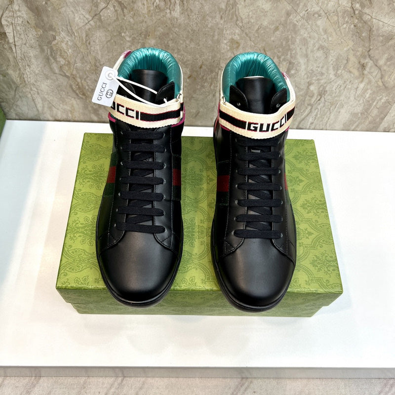 Gucci fresh white-and-black luxury sneakers view 9 sleek tonal finish