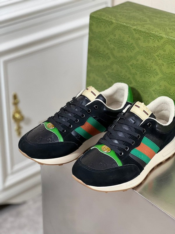 Gucci soft grey luxury sneakers view 6 chunky sole construction