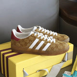 Gucci stone beige luxury sneakers view 9 padded collar comfort