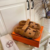 Hermès Chocolate Brown Block Heel Sandals - Full Silhouette View