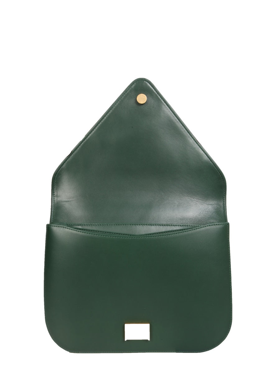 Close-up of Bottega Veneta cross body bags hardware and fine stitching