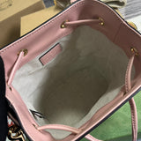 Side view of sophisticated structured handbag