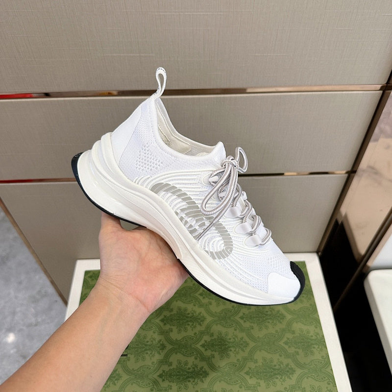 Gucci muted earth tones luxury sneakers view 6 cushioned comfort fit