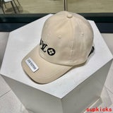 Close-up detail view of Louis Vuitton unisex cap