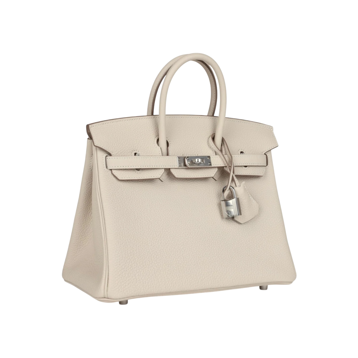 HermÃ¨s Birkin 25 Craie Togo Palladium Hardware
