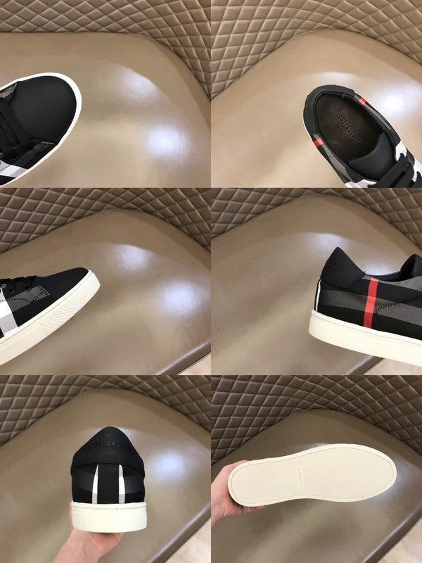 Burberry Nude Chunky Platform Sneakers - Side Profile View