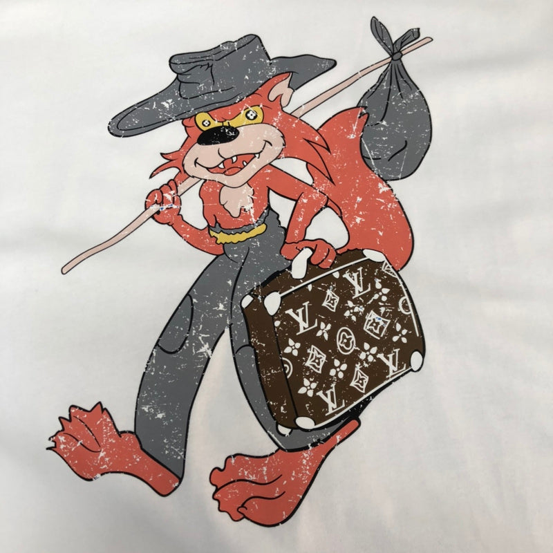 Flat lay presentation of Louis Vuitton cotton t-shirt with runway-inspired design