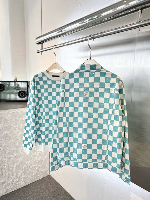 Full styled look of Louis Vuitton luxury clothing with relaxed-fit cut