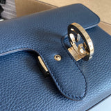 Back view of modern sleek women's handbag – women's designer-style accessory