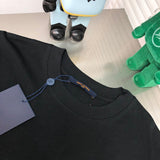Side profile of Louis Vuitton cotton t-shirt with label-forward styling
