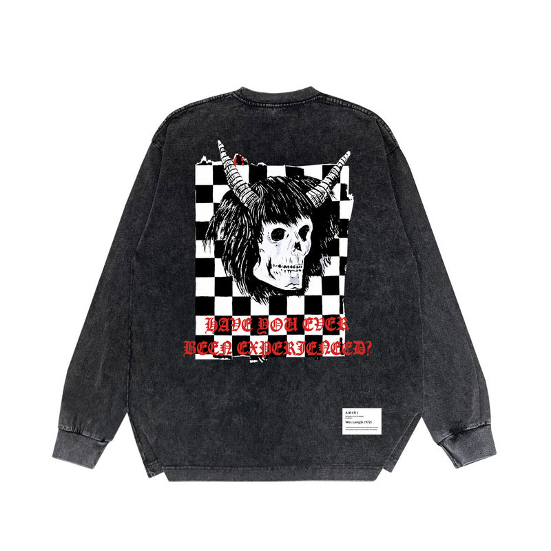 Close-up of Amiri hoodie craftsmanship