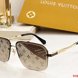 Close-up detail view of Louis Vuitton unisex sunglasses