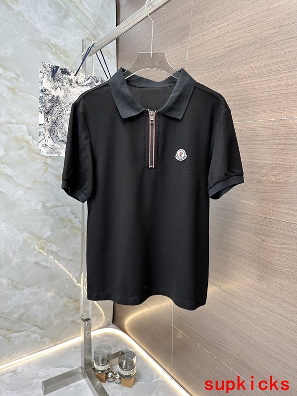 Front view of Moncler luxury clothing with tailored silhouette