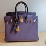  versatile top-handle bag detail view showing craftsmanship
