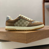 Side profile of Gucci all-black sneakers heritage-inspired look