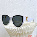 Close-up detail view of Louis Vuitton unisex sunglasses