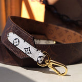 Close-up detail of signature premium women's handbag – women's luxury handbag