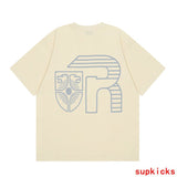 Back view of Rhude luxury clothing with logo-detail design