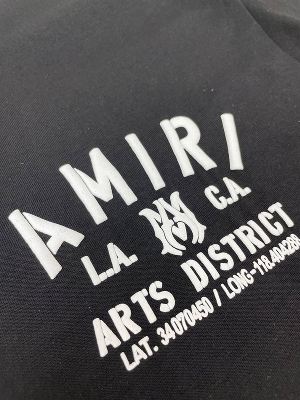 Close-up of Amiri t-shirt craftsmanship