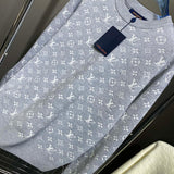 Close-up detail shot of Louis Vuitton luxury clothing with streetwear-inspired cut