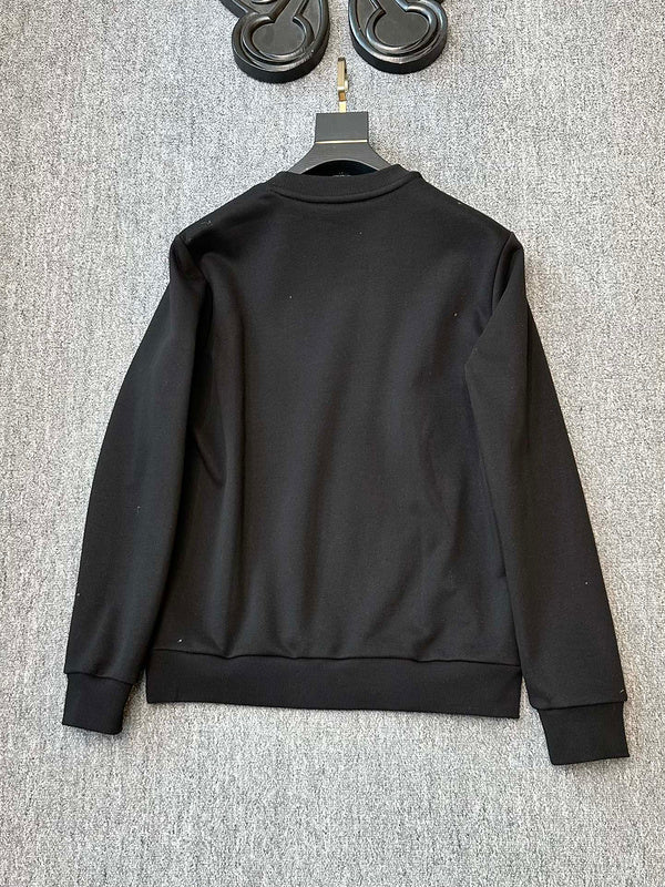 Side profile of Louis Vuitton luxury clothing with signature branding
