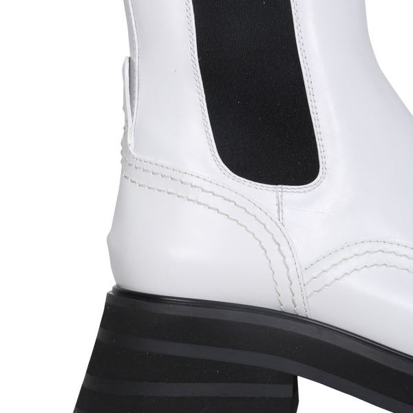 Close-up of Alexander McQueen boots & booties hardware and fine stitching