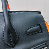 Side view of balanced structured handbag