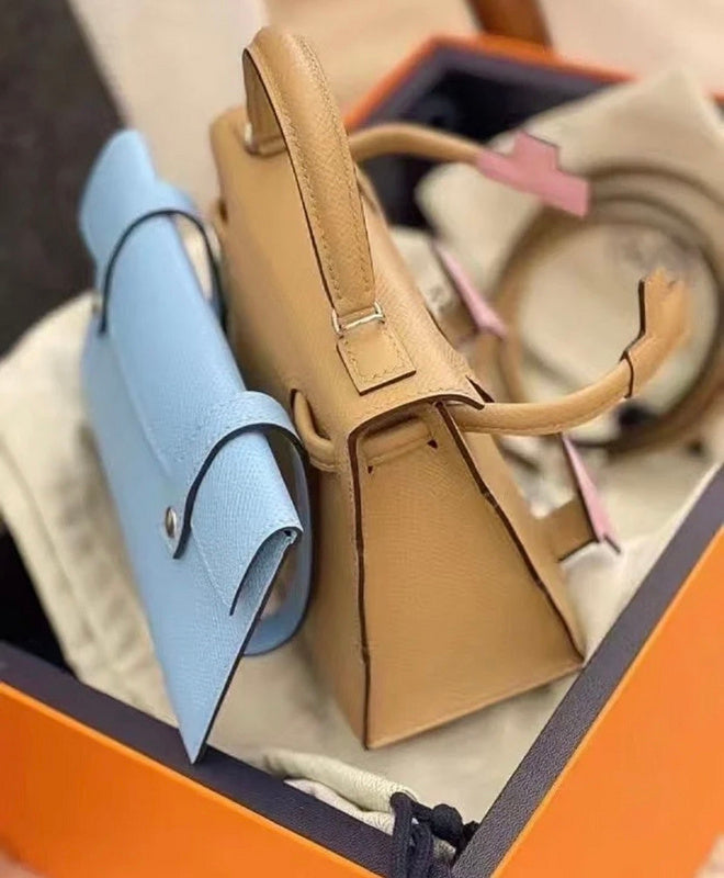  streamlined top-handle bag detail view showing craftsmanship