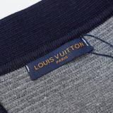 Close-up detail shot of Louis Vuitton luxury clothing with relaxed-fit cut