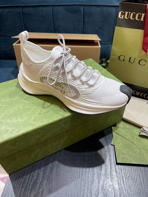 Gucci fresh white-and-black luxury sneakers view 7 minimalist modern build