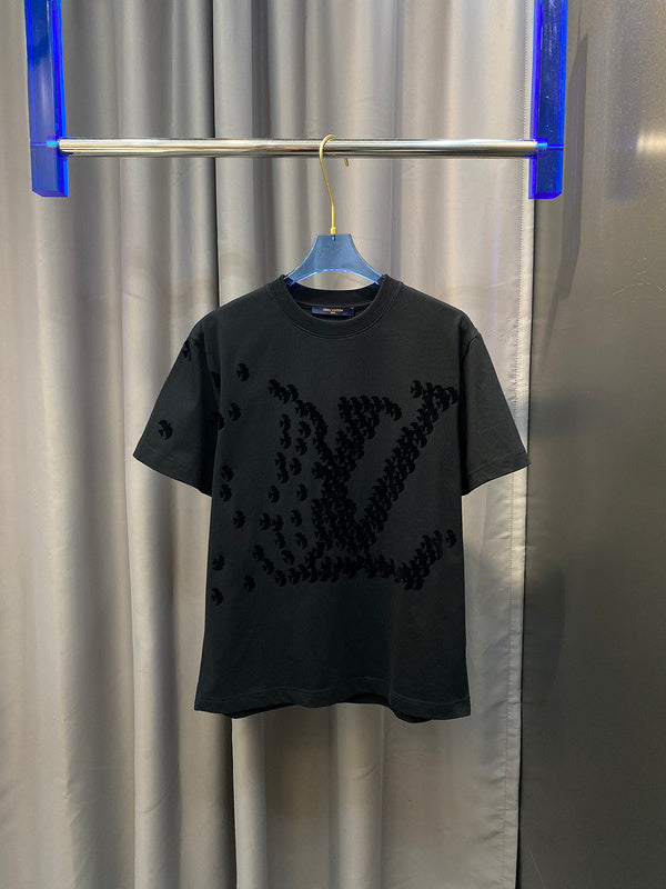 Side profile of Louis Vuitton cotton t-shirt with signature branding