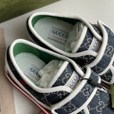 Gucci soft grey luxury sneakers view 6 classic court silhouette
