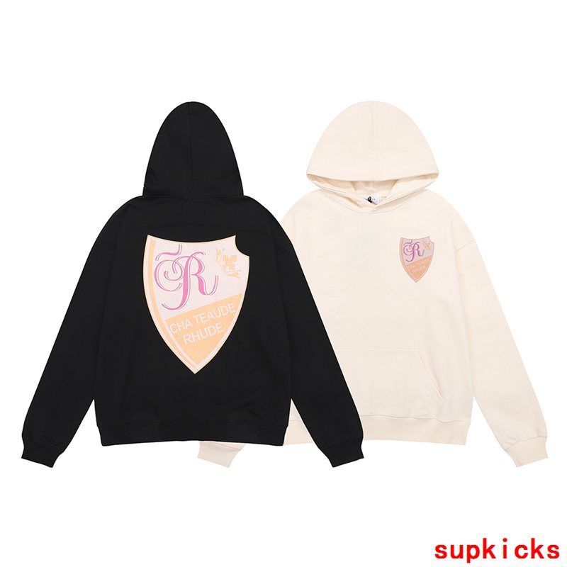 Front view of Rhude luxury clothing with streetwear-inspired cut