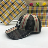 Angled view of Burberry unisex cap