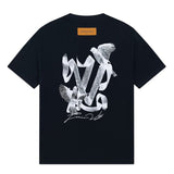 Close-up detail shot of Louis Vuitton cotton t-shirt with everyday silhouette