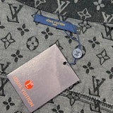 Side profile of Louis Vuitton luxury clothing with signature branding