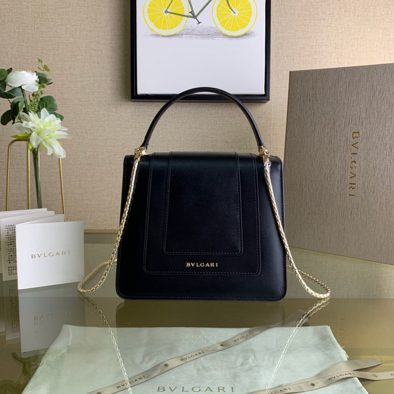Bold Faux Leather Handbag - Polished Finish | Women's Statement Accessory #1693 - alternate angle view (image 8) of designer-inspired handbag