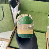 Gucci classic monochrome luxury sneakers view 6 retro runner design