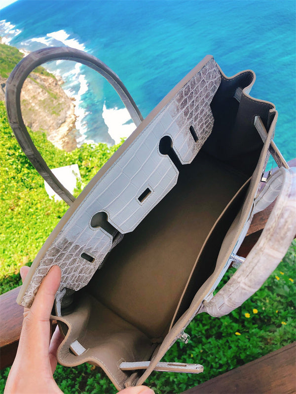  signature structured bag detail view showing craftsmanship
