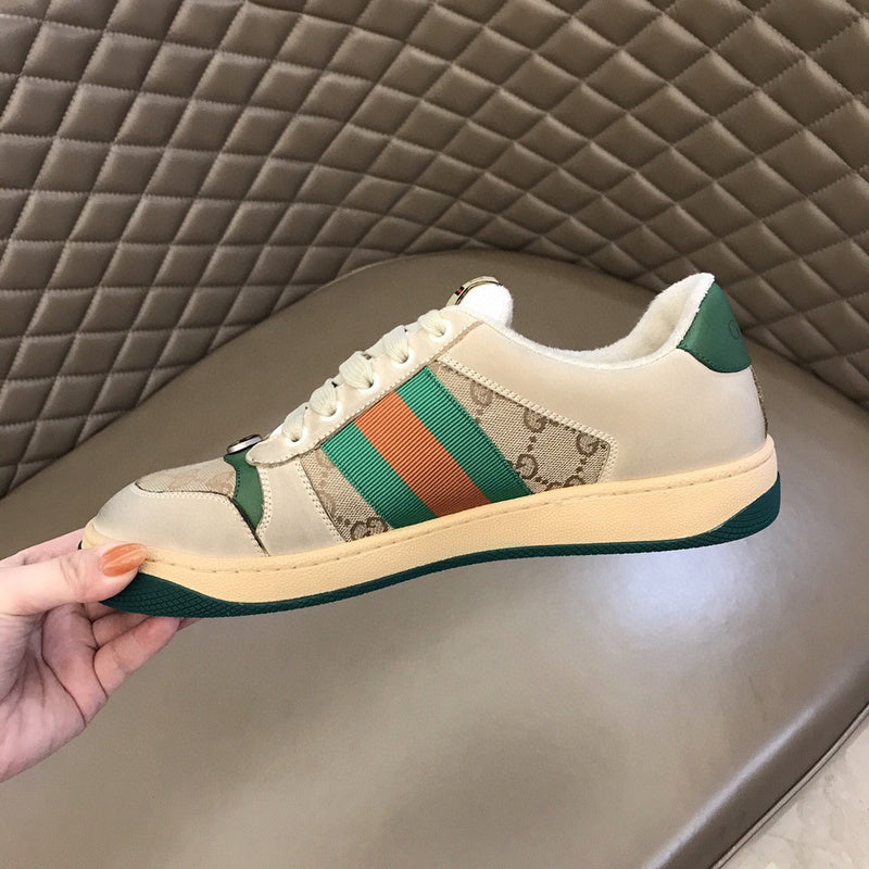Gucci sneakers detailed view showing premium designer craftsmanship