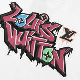 Full styled look of Louis Vuitton cotton t-shirt with logo-detail design