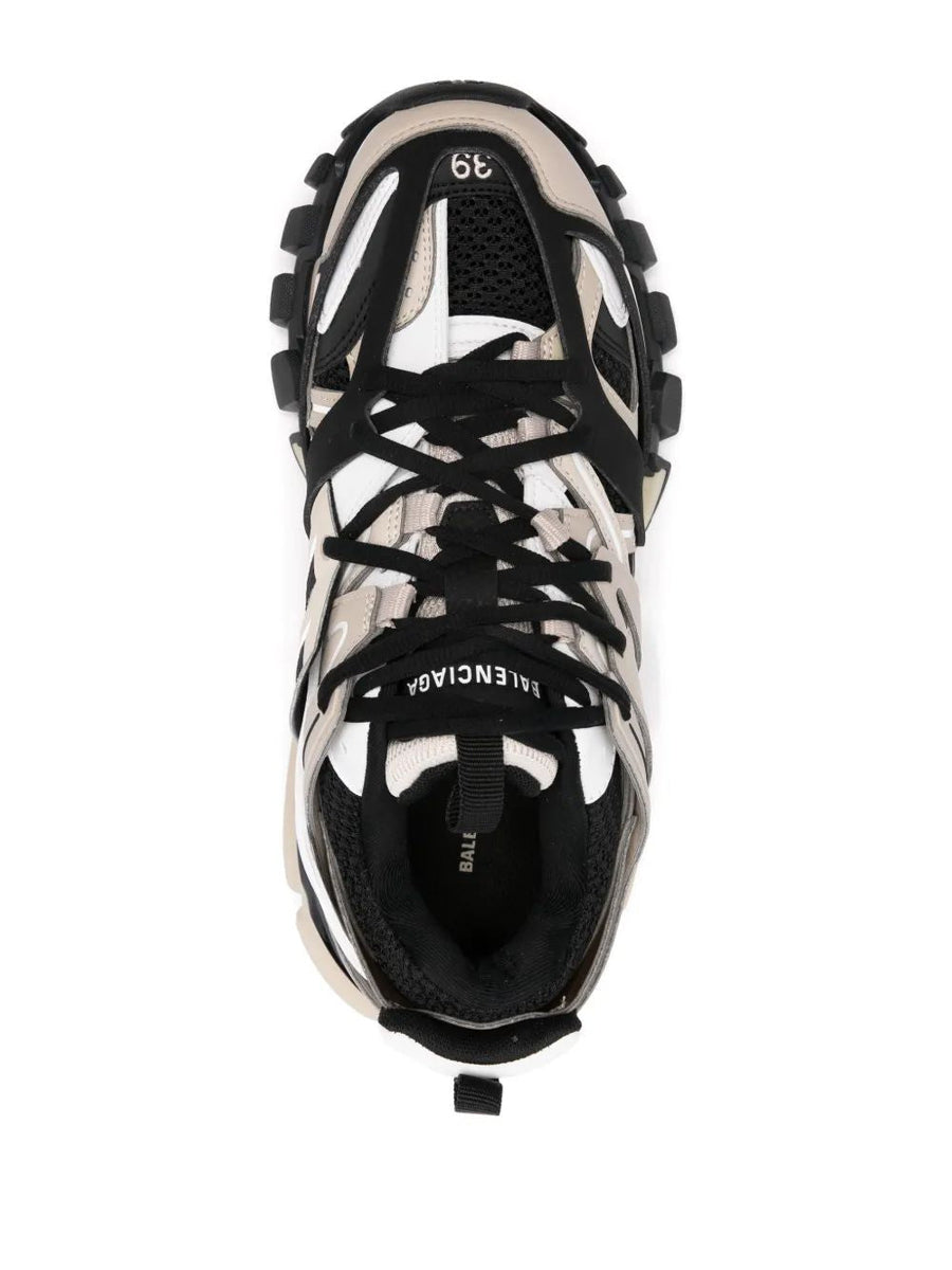 Close-up of Balenciaga sneakers hardware and fine stitching