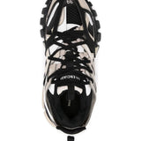 Close-up of Balenciaga sneakers hardware and fine stitching
