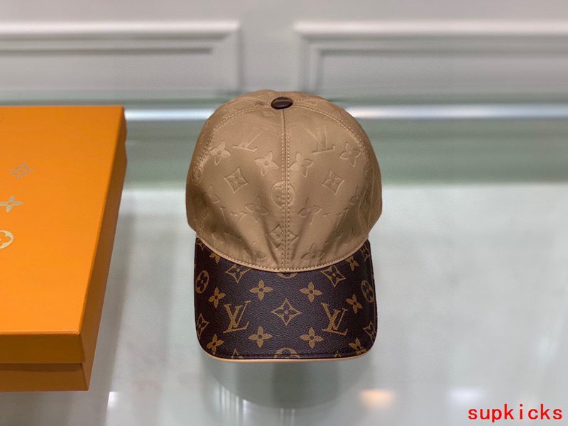 Close-up detail view of Louis Vuitton unisex cap