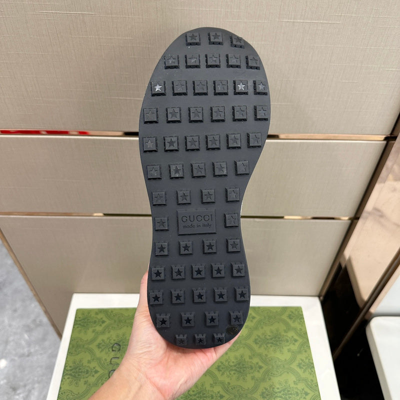 Gucci clean off-white luxury sneakers view 6 chunky sole construction