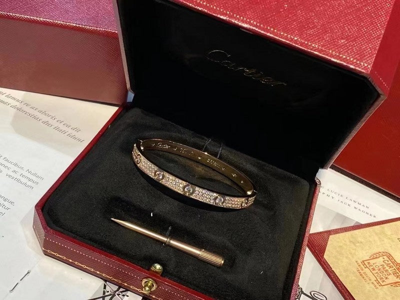 Close-up detail view of Cartier unisex jewelry piece