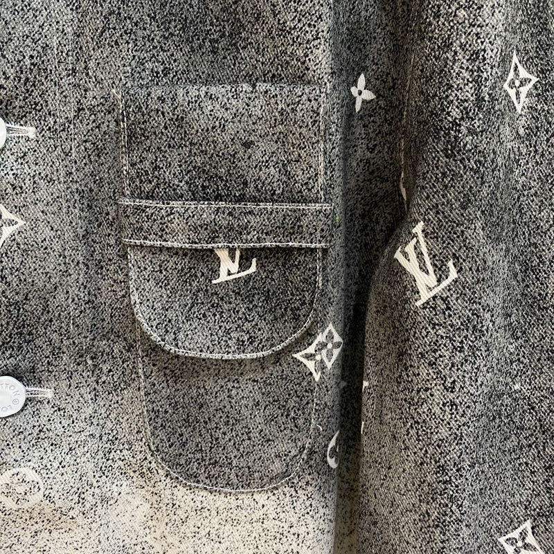 Full styled look of Louis Vuitton luxury clothing with monogram-inspired silhouette