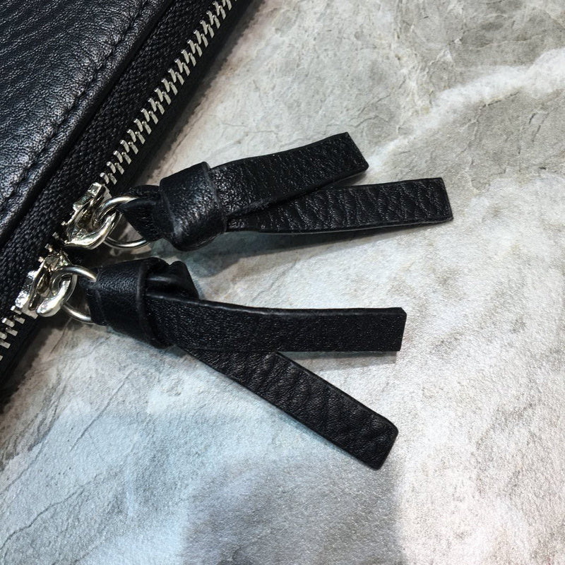 Polished Vegan Leather Handbag - Smooth Faux-Leather Exterior | Women's Luxury Handbag #1002 - styled full view (image 7) of designer-inspired handbag